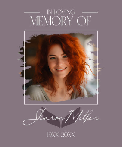 Sympathy T-Shirt Design Maker for a Memorial Featuring a Quote