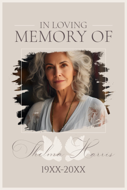 Memorial Poster Design Generator With a Sweet Message for a Funeral