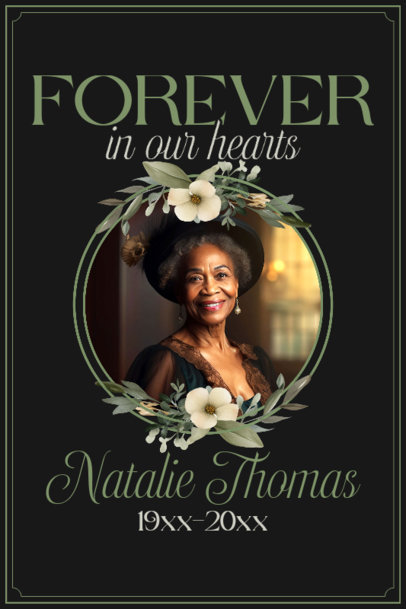 Poster Design Generator to Remember a Person's Life