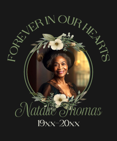 T-Shirt Design Generator to Remember a Person's Life