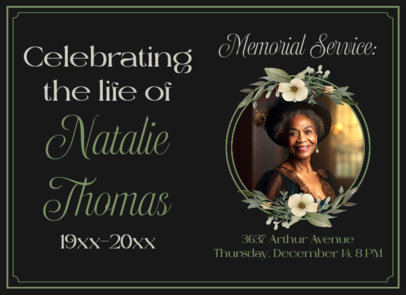 Greeting Card Design Generator to Remember a Person's Life