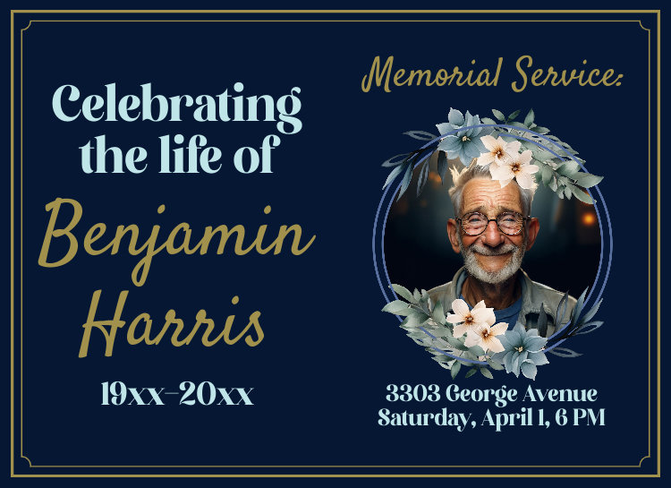 Greeting Card Design Creator With a Sweet Message for a Memorial Service