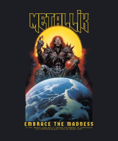 T-Shirt Design Creator Featuring a Horror Character Overlooking a Planet 6678g