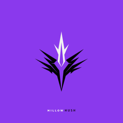 Logo Maker for a Streamer Featuring an Abstract Graphic with Spikes 6684b