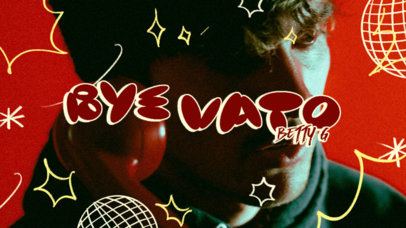 YouTube Thumbnail Design Maker Featuring Star Doodles and a Spanish Song Title