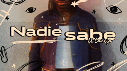 YouTube Thumbnail Design Template with a Bad Bunny-Inspired Spanish Song Title 6016l