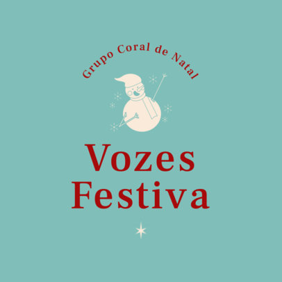 Logo Maker Featuring a Happy Snowman for a Christmas Choir 6181h