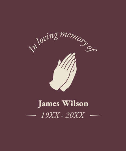 T-Shirt Design Creator to Commemorate a Person's Life