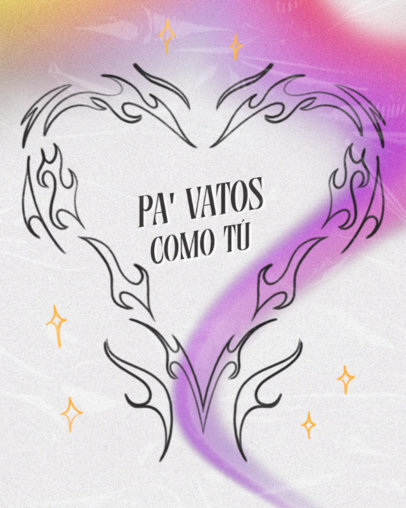 Colorful Instagram Post Creator Featuring a Hispanic Lyric Inspired by Shakira