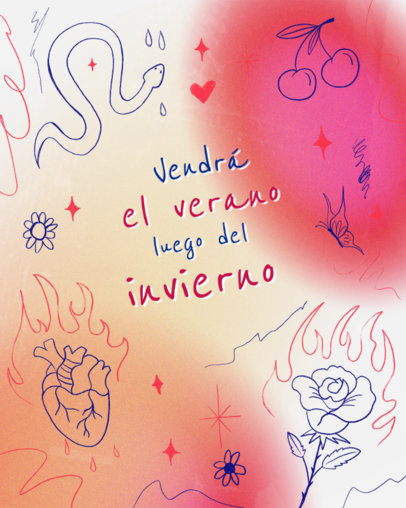 Instagram Post Maker Featuring a Quote Inspired by a Reggaeton Song