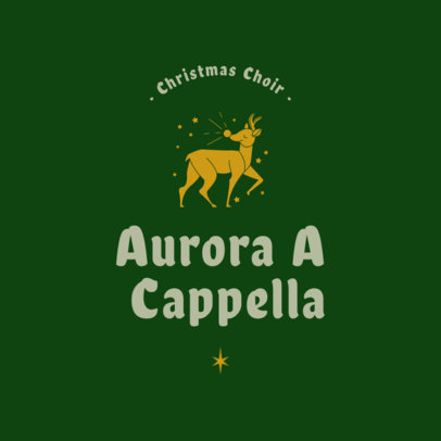 Xmas Choir Logo Generator Featuring a Reindeer Illustration 6181j