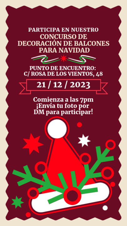 Illustrated Instagram Story Creator for a Christmas Balcony Decorating Contest 6187f