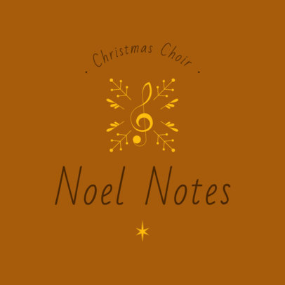 Christmas Choir Logo Maker Featuring a Musical Note Illustration 6181l