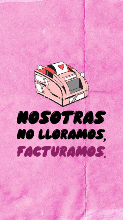 Instagram Story Template Featuring a Heartbreak-Themed Spanish Song Lyric