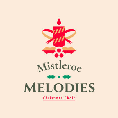 Choir Group Logo Creator Featuring a Christmas Theme 6180b