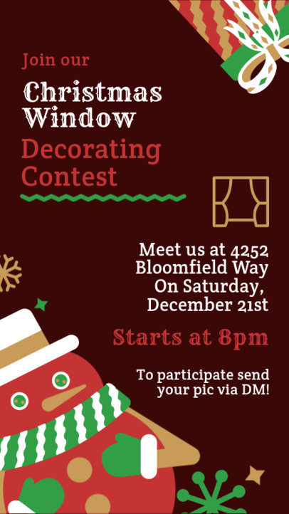 Instagram Story Generator for a Christmas Window-Decorating Contest 6186b
