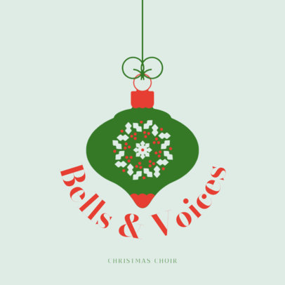 Xmas Choir Logo Template Featuring an Ornamental Bauble 6182a