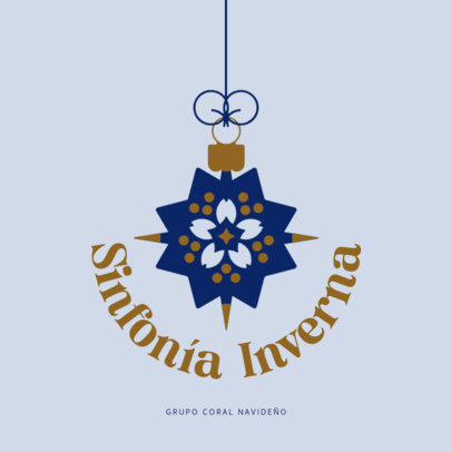 Logo Generator for a Christmas Choir Featuring an Ornamental Star 6182d