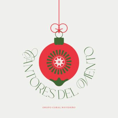 Christmas Choir Logo Maker Featuring a Holiday Bauble 6182f