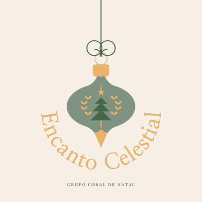 Logo Creator with an Ornamental Ball for a Xmas Choir 6182g