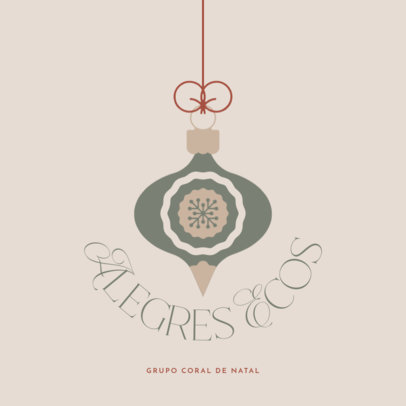 Christmas Choir Online Logo Maker Featuring a Bauble Illustration 6182i