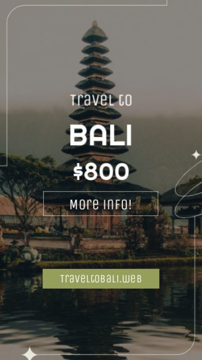 Instagram Story Video Creator for a Travel Agency with a Bali Last-Minute Deal 7283