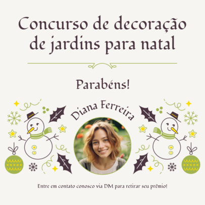 Instagram Post Creator to Congratulate Christmas Yard Decorating Participant 6185b