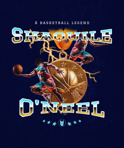 T-Shirt Design Maker Featuring Basketball-Themed Illustrations
