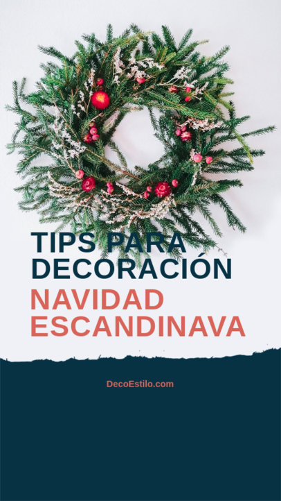 Instagram Story Template Featuring Scandinavian Christmas Decoration Ideas 6172c