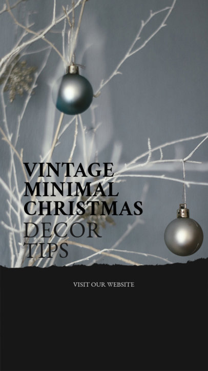 Instagram Story Creator With Ideas for a Vintage Minimalist Christmas 6172j