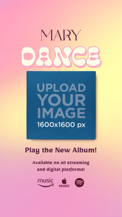 Vinyl Record Mockup for an Instagram Story Ad 6039