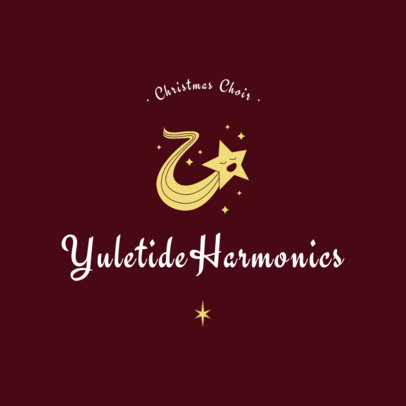 Logo Template for a Xmas Choir Featuring a Shooting Star Illustration 6181m