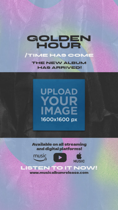 Vinyl Cover Mockup Featuring a Promo for an Album Release 6036