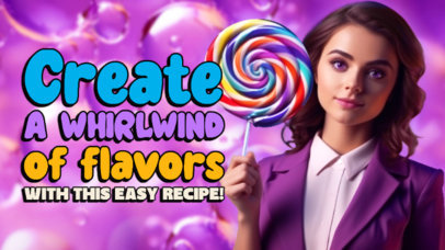 YouTube Thumbnail Maker Inspired by Willy Wonka for Easy Sweet Treat Recipes 5215j-6041