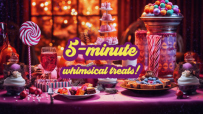 Willy Wonka-Inspired YouTube Thumbnail Template for Easy Candy Recipes 3252j-6041