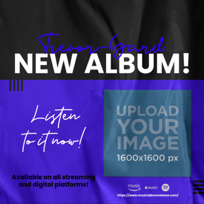 Vinyl Record Mockup Featuring a Promo for a Music Album