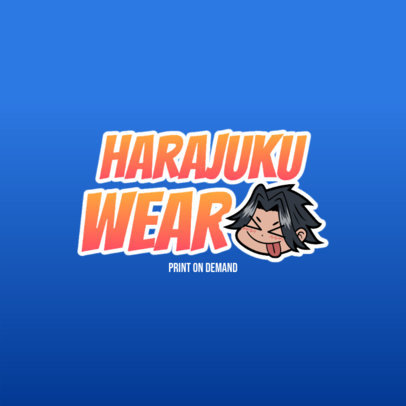 Anime-Themed Logo Maker for a POD Store