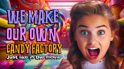 YouTube Thumbnail Maker Inspired by Willy Wonka for a DIY Candy Factory Tutorial 5215n-6041