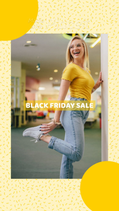 Instagram Story Video Template Featuring Animated Text to Promote a Black Friday Sale