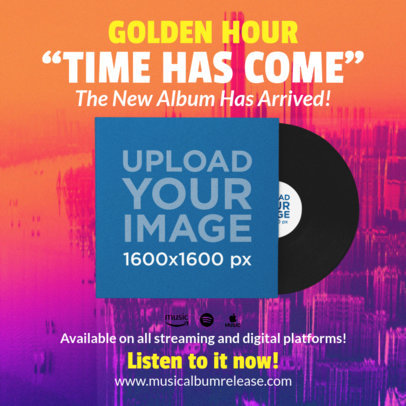 Vinyl Mockup for an Indie Rock Album Release Ad m6038