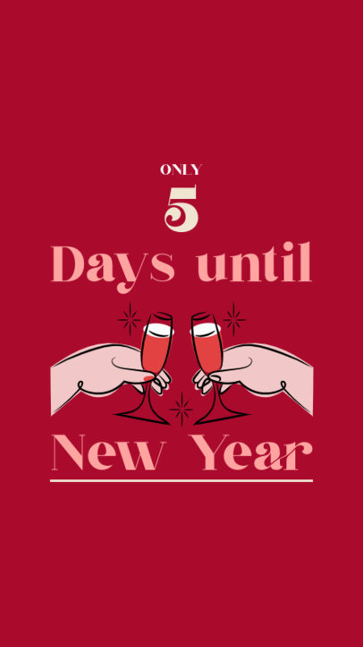 Instagram Story Maker Featuring a Countdown for New Year's Day