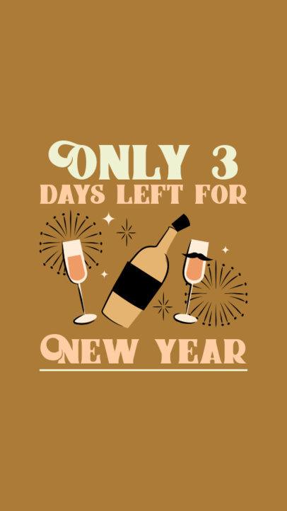 Instagram Story Generator Featuring a New Year's Day Countdown