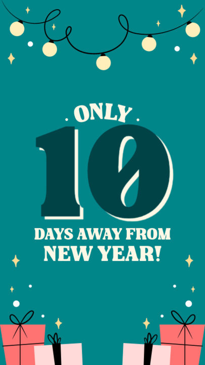 Celebratory Instagram Story Creator for a New Year's Day Countdown 4343k-6043