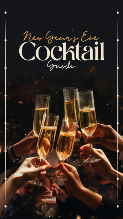 Instagram Story Template With a Cocktail Guide for New Year's Day 5662i-6044