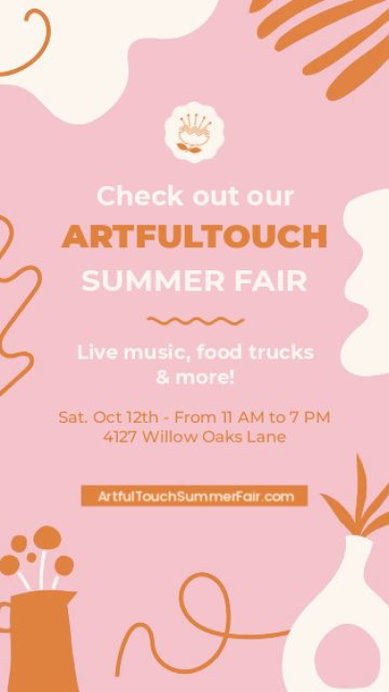 Instagram Story Video Maker Featuring a Summer Fair Ad