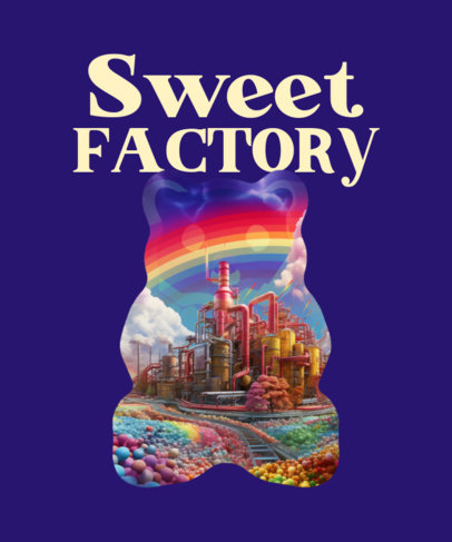 T-Shirt Design Template With a Factory Graphic Inspired by Wonka 6579j-6042