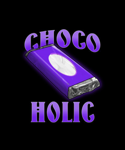 T-Shirt Design Creator Featuring a Wonka-Inspired Chocolate Graphic 6630h-6042