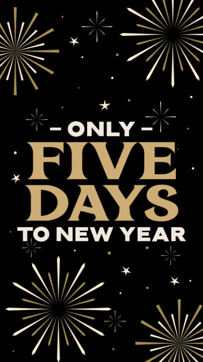 Instagram Story Generator to Celebrate New Year's Day Featuring a Countdown