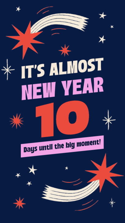 Instagram Story Creator Featuring a Ten-Day Countdown for New Year's Day 5849k-6043