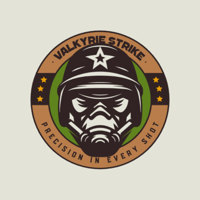 Logo Generator Featuring a Soldier Head for an Airsoft Team 6696a